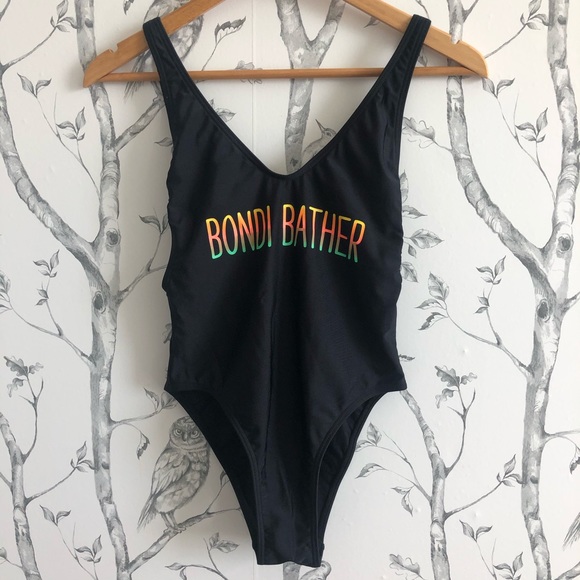 BONDI BATHER Logo Baywatch One Piece Swimsuit XS - Picture 3 of 7